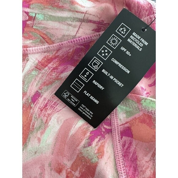 ID Ideology Plus Size Printed Cropped Leggings Casual Pink Shock Size 1X - Picture 4 of 4